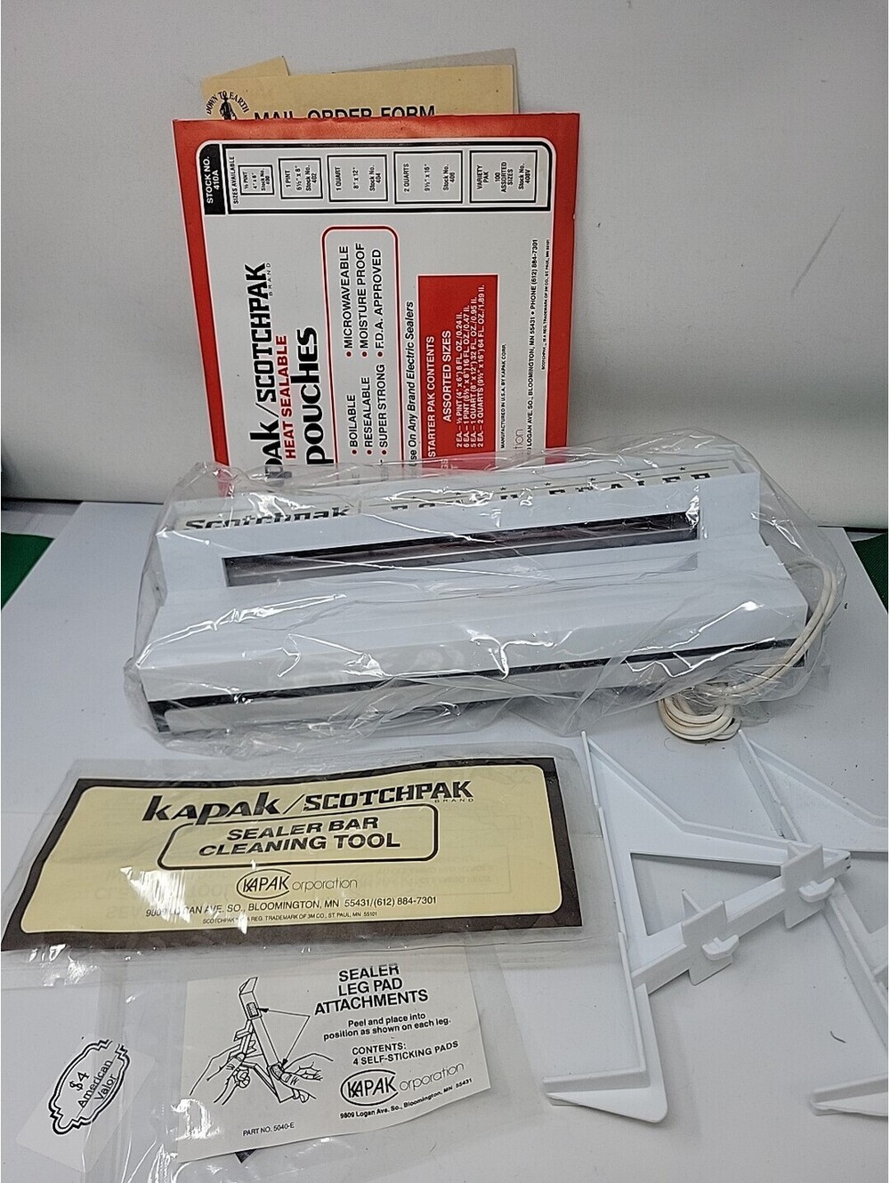 Scotchpak Kapak Evidence Pouch Sealer Model 9062 Heavy Duty